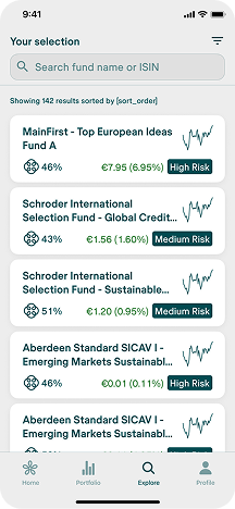Explore funds